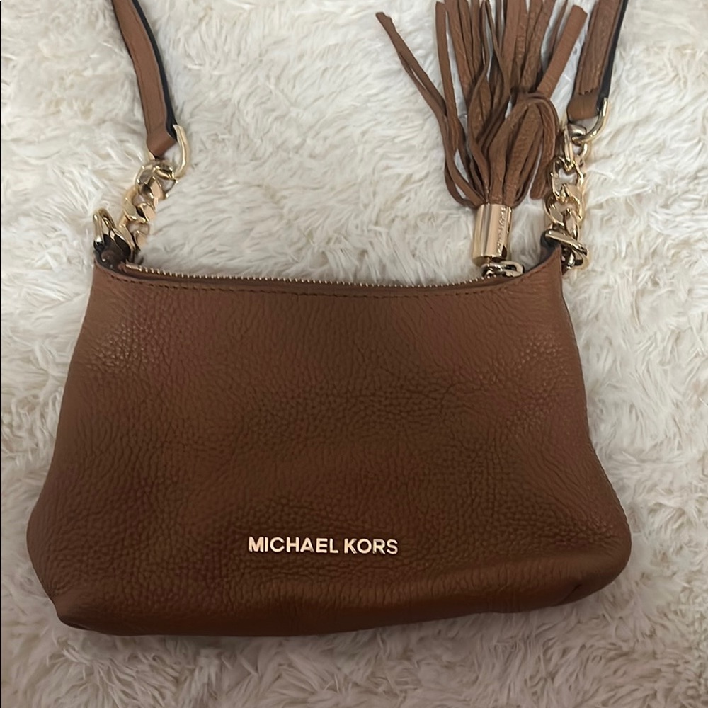 Michael Kors Tan Leather Crossbody Bag